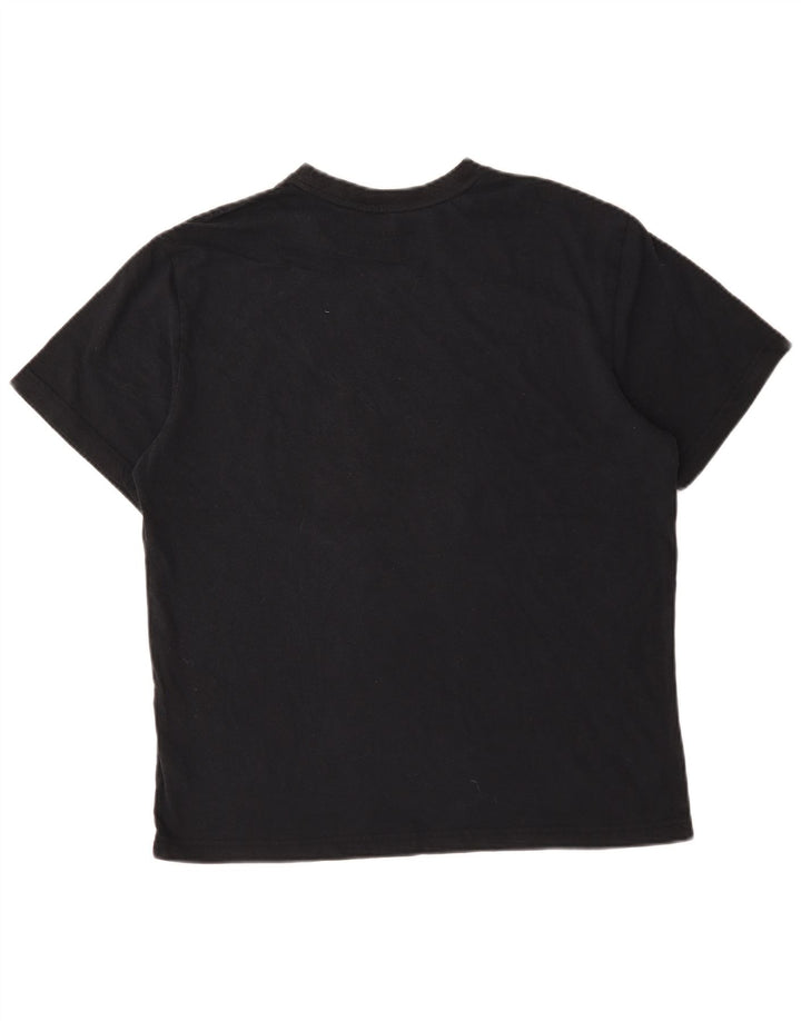 Tricou grafic Reebok pentru bărbați Top mare din bumbac negru