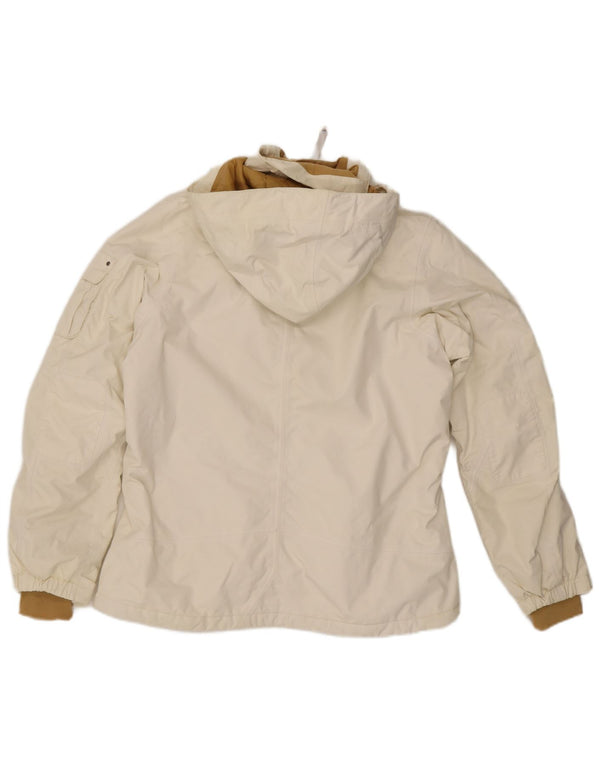 Jachetă Windbreaker pentru femei cu glugă The North Face UK 16, mare, alb, nailon