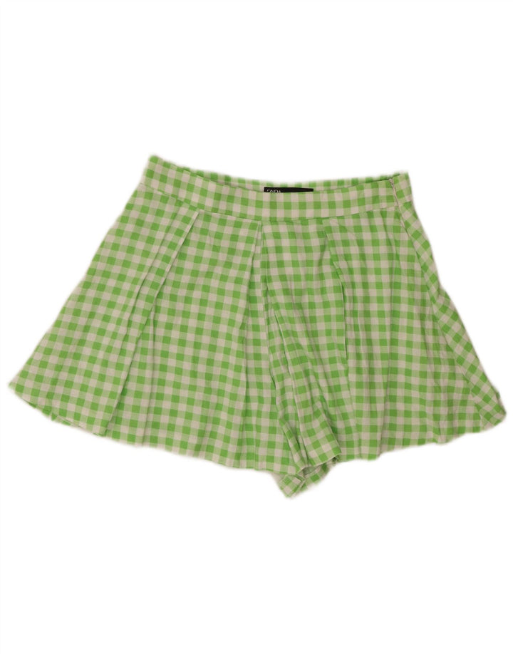 Pantaloni scurți casual pegged Zara pentru femei, medii W28, verde vichy