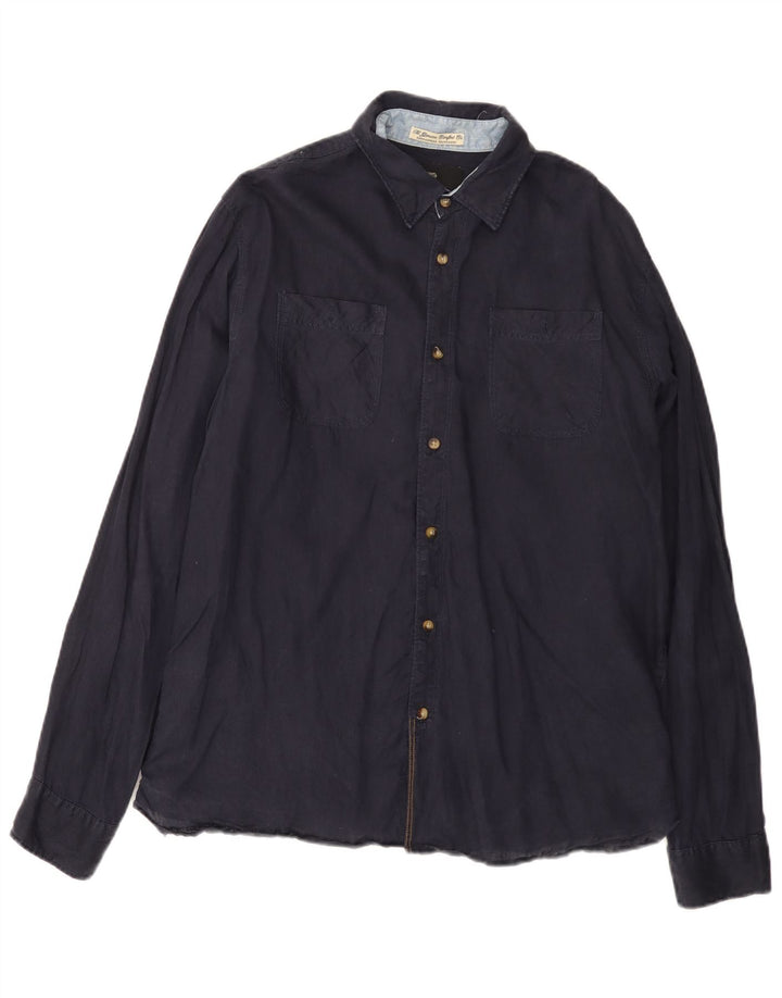 Cămașă pentru bărbați Scotch & Soda Amsterdam Couture, albastru bleumarin mediu