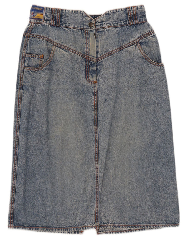 Fusta de blugi vintage pentru femei IT 42 Medium W28 Bumbac albastru