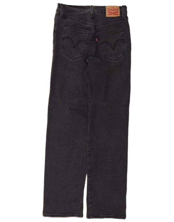 Blugi drepti pentru femei Levi's Ribcage W27 L31 bumbac negru