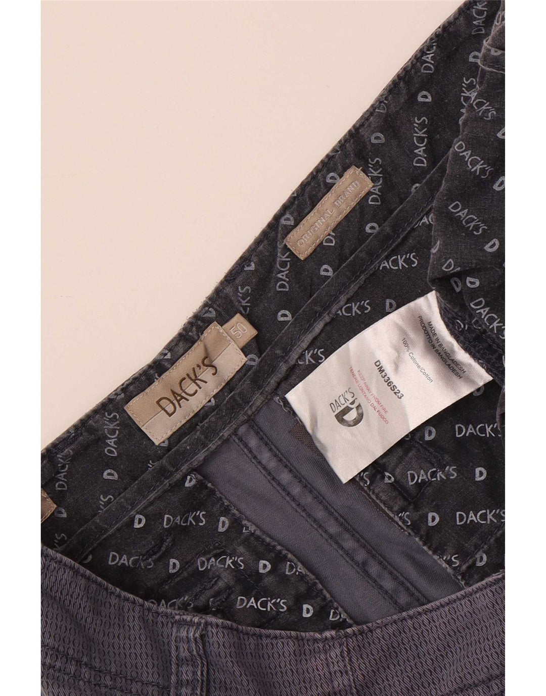 Pantaloni scurți cargo pentru bărbați Dack's IT 50 Large W34 Blue Marine Spotted Bumbac
