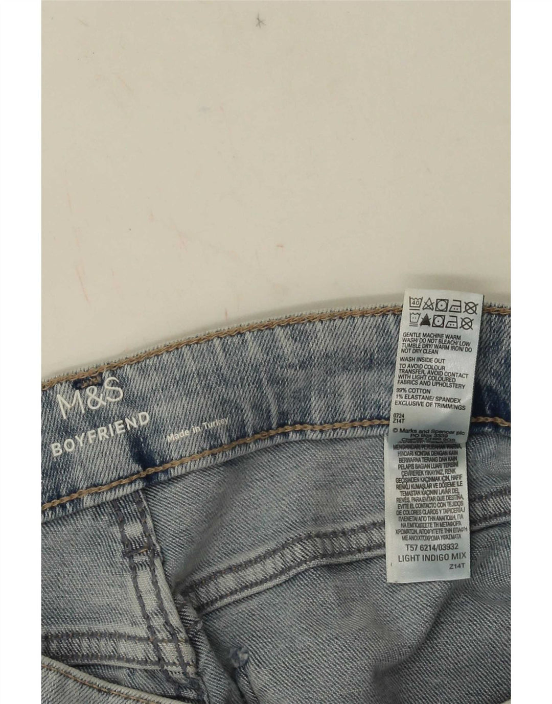 Blugi conici pentru femei Marks & Spencer UK 12 Medium W28 L27 Albastru
