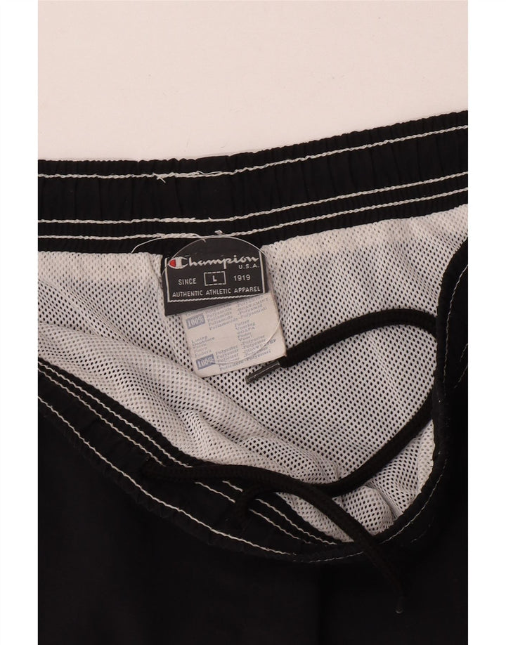 Pantaloni scurți de înot Champion pentru bărbați, mari din poliamidă neagră