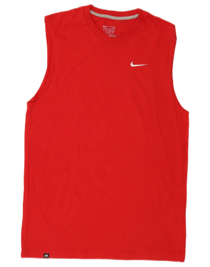 Vest Vest Top, Bumbac Roșu Mediu, Fit Regular Fit, Nike pentru bărbați