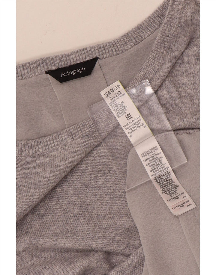 MARKS & SPENCER Pulover pentru femei cu gât de barcă UK 12 Medium Gri