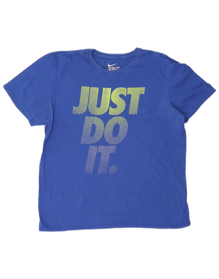 Tricou grafic NIKE pentru bărbați cu croială atletică Top mare albastru