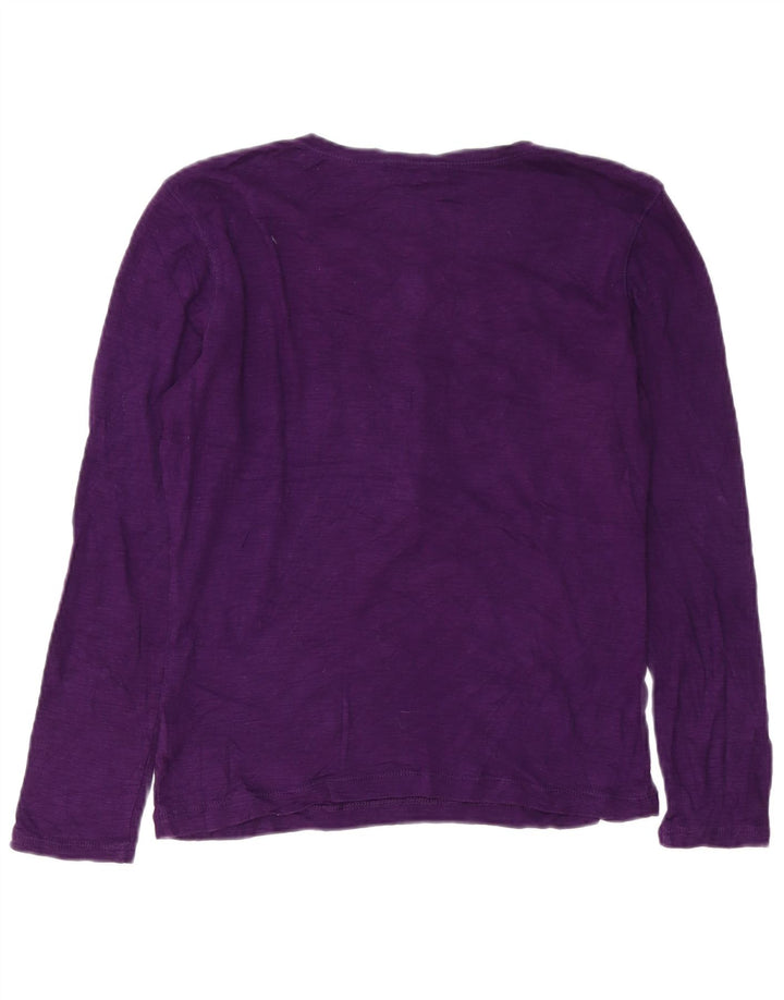 Top pentru femei Chaps cu mânecă lungă UK 14, bumbac violet mediu