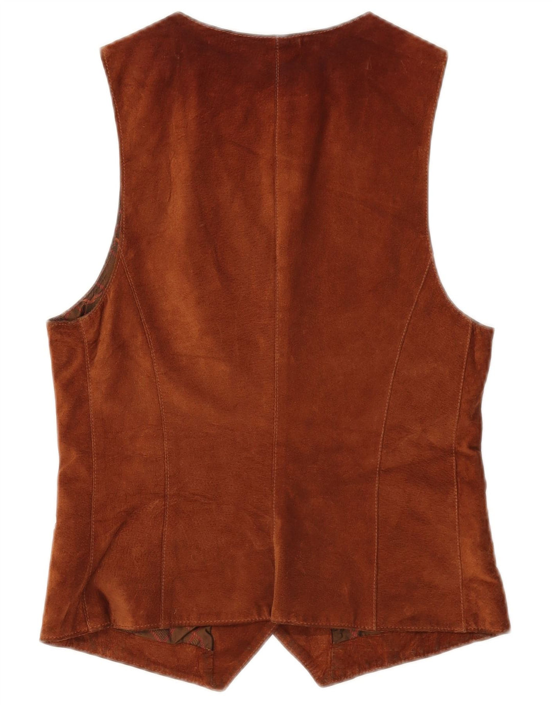 Vestă vintage de piele intoarsa pentru femei IT 42 Maro Mediu