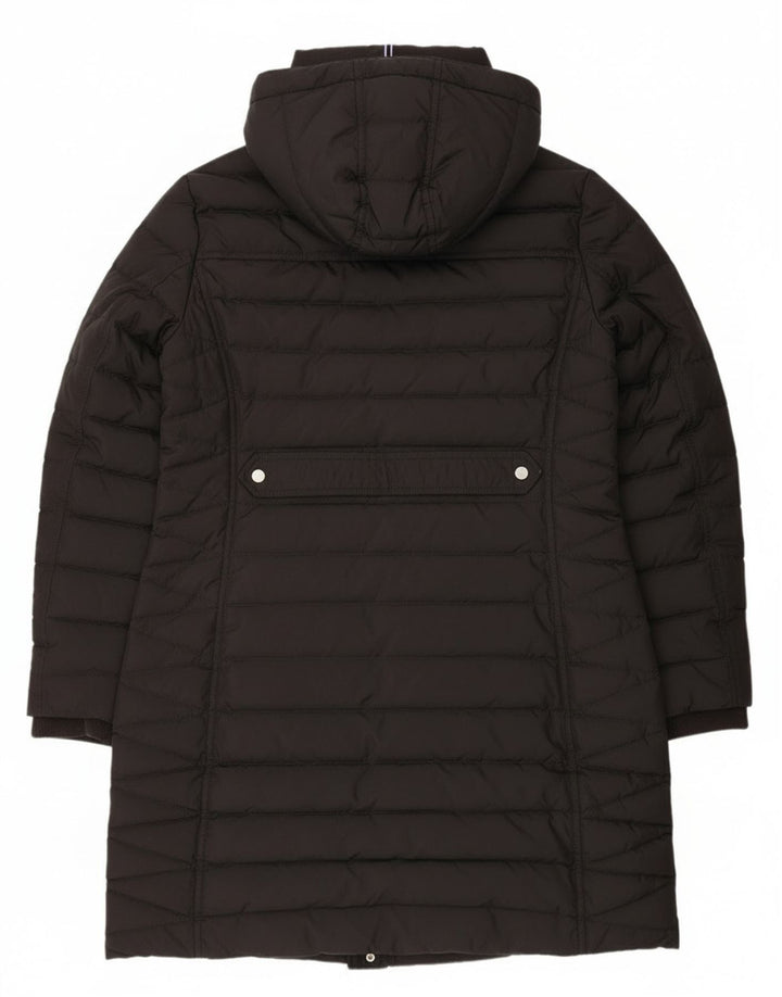 Palton căptușit cu glugă pentru femei Tommy Hilfiger UK 14 Poliester negru mare