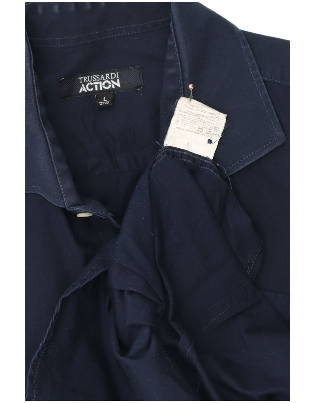 Trussardi Cămașă Bărbați Mărimea 41/42 Mare Bumbac Bleumarin