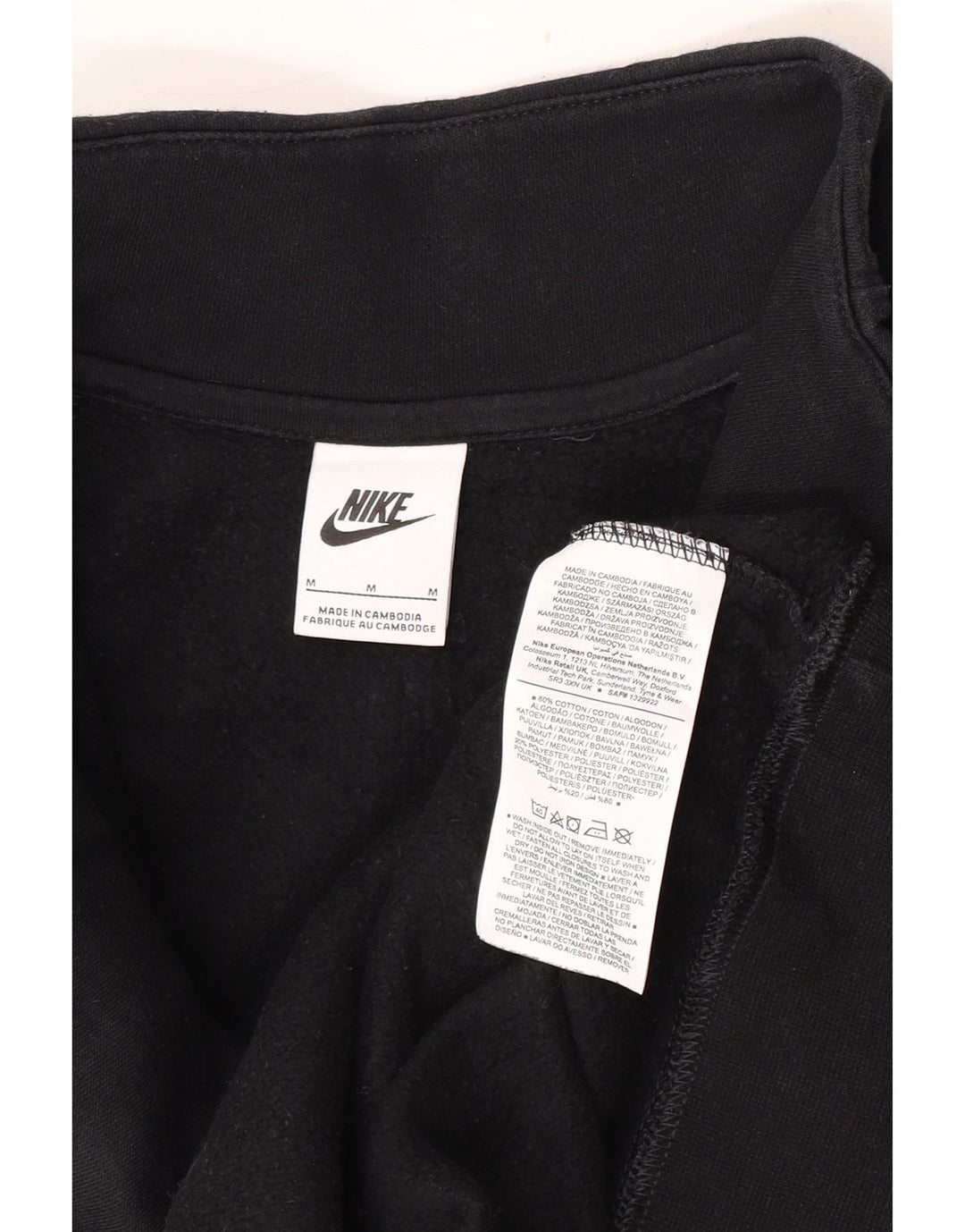 Jachetă de trening Nike pentru bărbați, bumbac mediu negru