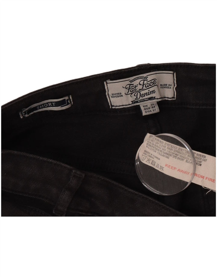 Pantaloni scurți din denim pentru femei Fat Face UK 16 Large W38 Bumbac negru