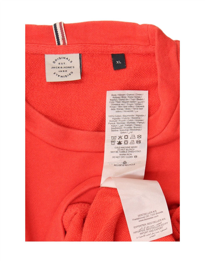 Pulover pentru bărbați Jack & Jones Pulover XL roșu din bumbac color bloc