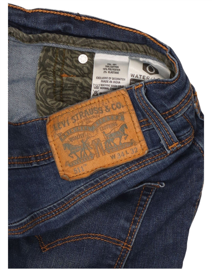 Blugi Levi's 511 Slim pentru bărbați W34 L32 Bumbac albastru