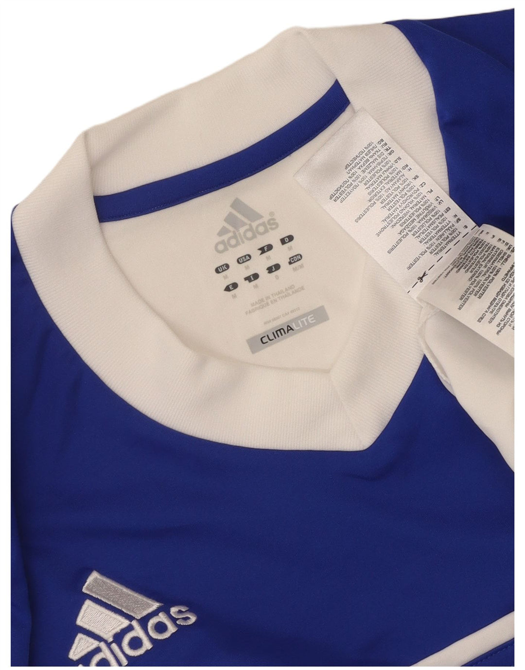 Tricou Adidas Climalite pentru bărbați Top Mediu Alb Poliester Colorblock