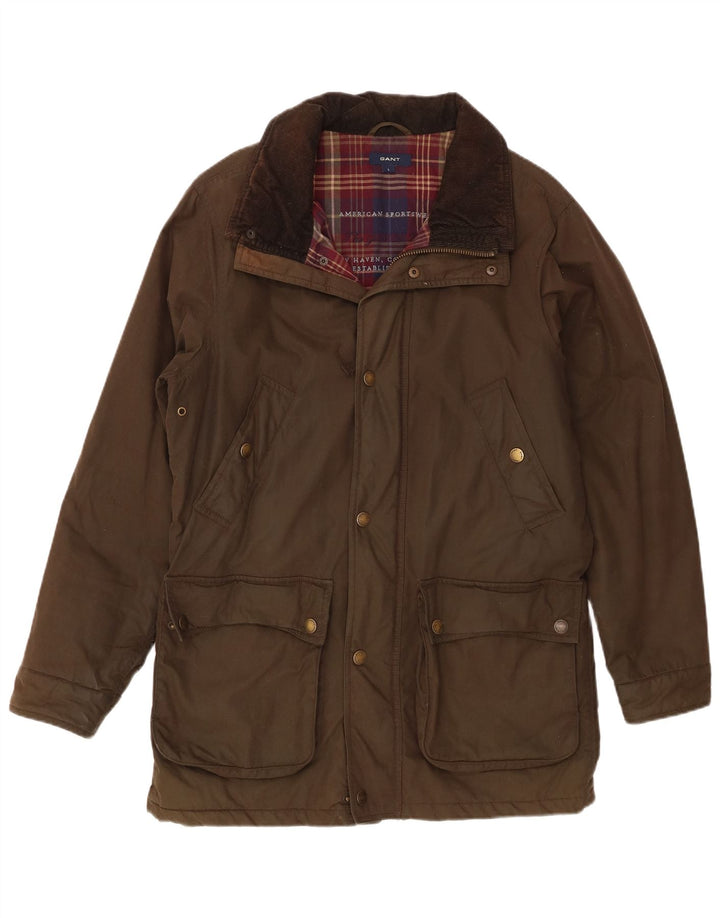 Jachetă pentru bărbați Gant din bumbac cerat UK 40 Large Khaki