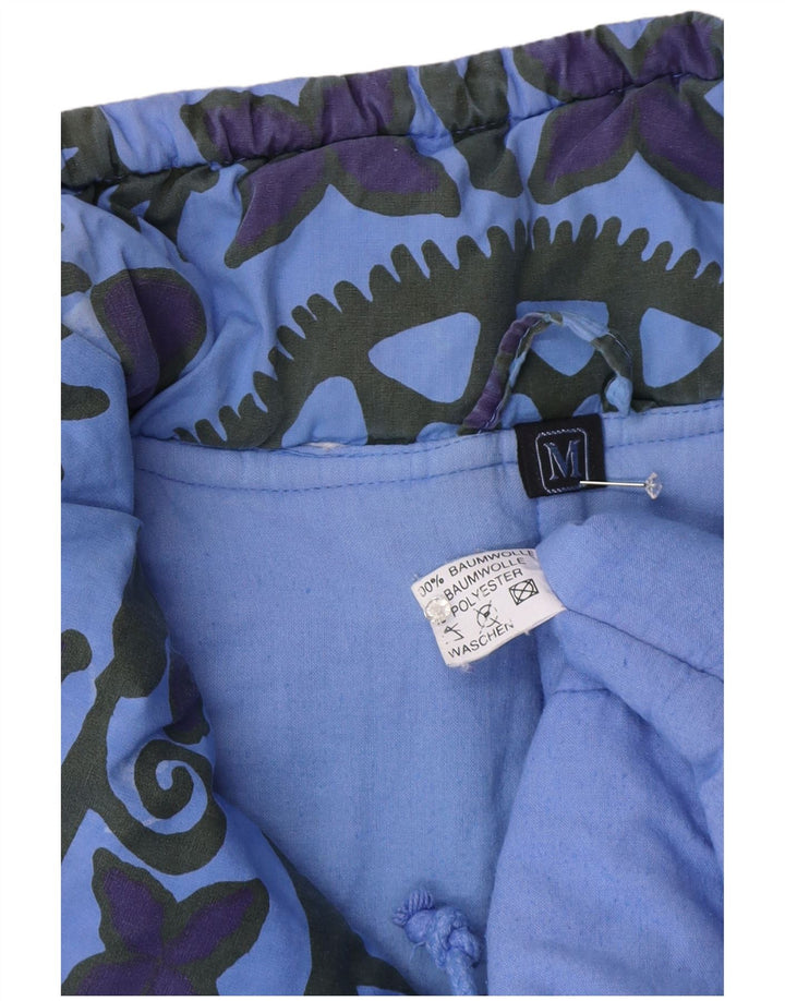 Jachetă Anorak Vintage pentru bărbați, cu ajustare largă, UK 38, bumbac geometric albastru mediu