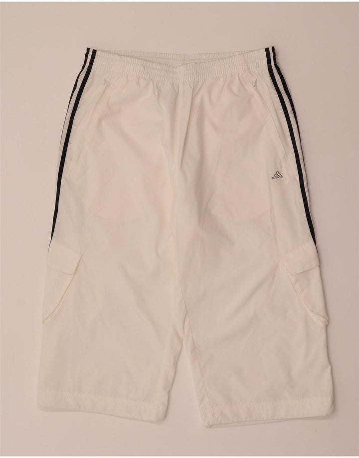 Pantaloni de trening Adidas Capri Cargo pentru bărbați, mari, alb, din poliester