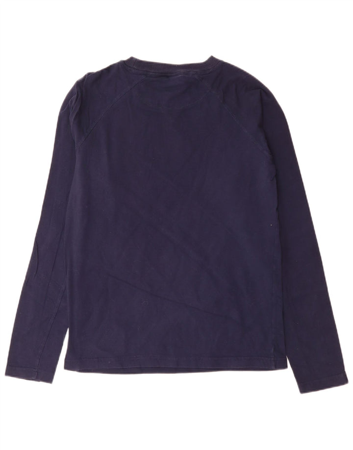 ELLESSE Top grafic pentru bărbați cu mânecă lungă din bumbac, albastru bleumarin