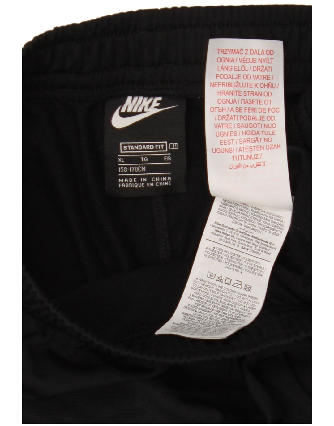 Pantaloni de trening NIKE pentru băieți, cu tăiere standard, 13-14 ani, XL, negru