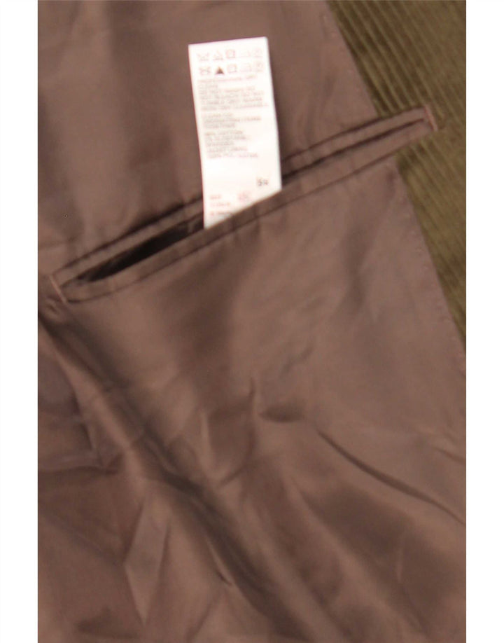 Jachetă pentru bărbați Marks & Spencer, din velur, cu 2 nasturi, UK 40, kaki mare