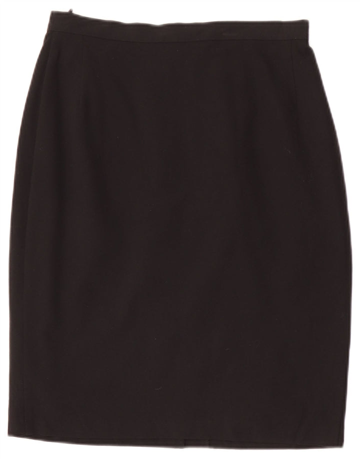 Fusta creion pentru femei Marks & Spencer UK 12 Medium W28 Poliester negru