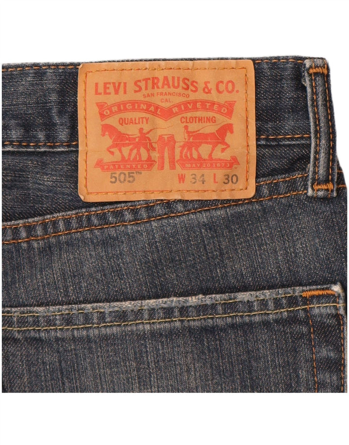 Blugi Levi's 505 drepte pentru bărbați W34 L30 bumbac bleumarin