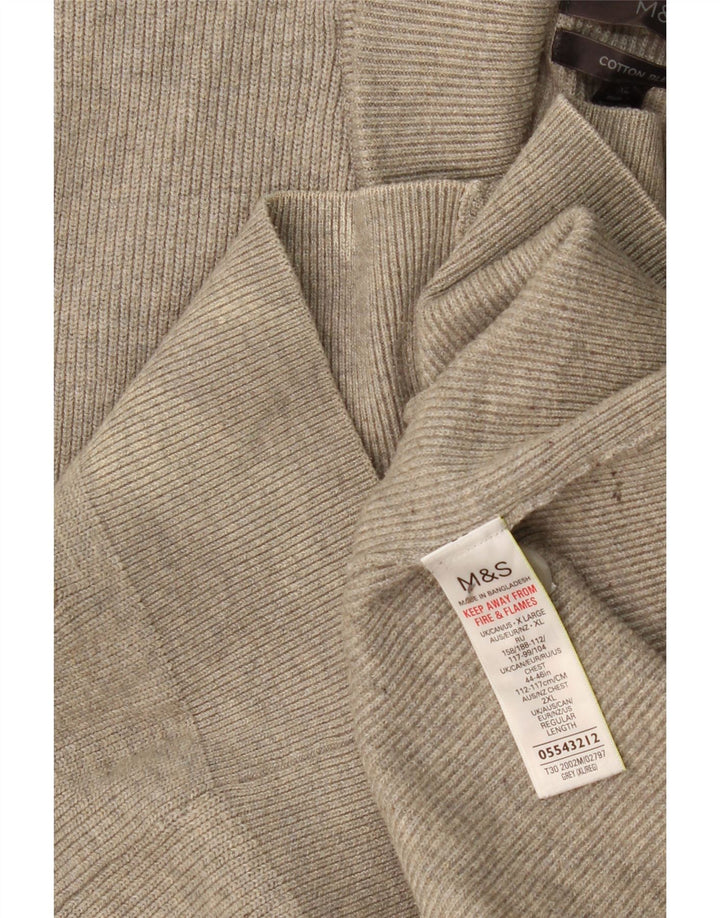 MARKS & SPENCER Pulover cardigan pentru bărbați UK 44/46 XL Poliester gri