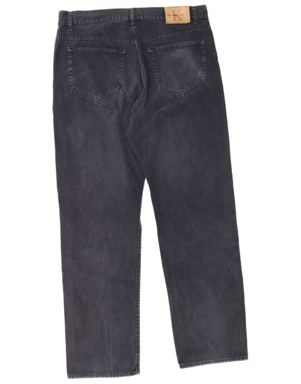 Calvin Klein Blugi pentru bărbați drepte W38 L32 Bumbac bleumarin