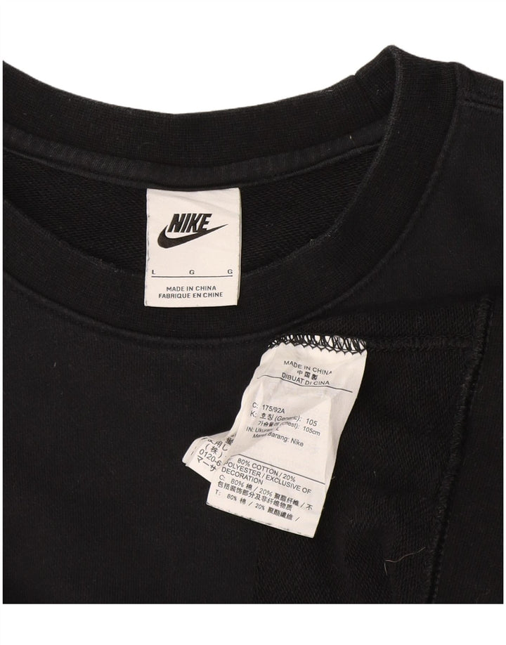 Hanorac pentru bărbați Nike Pulover mare, negru, bumbac