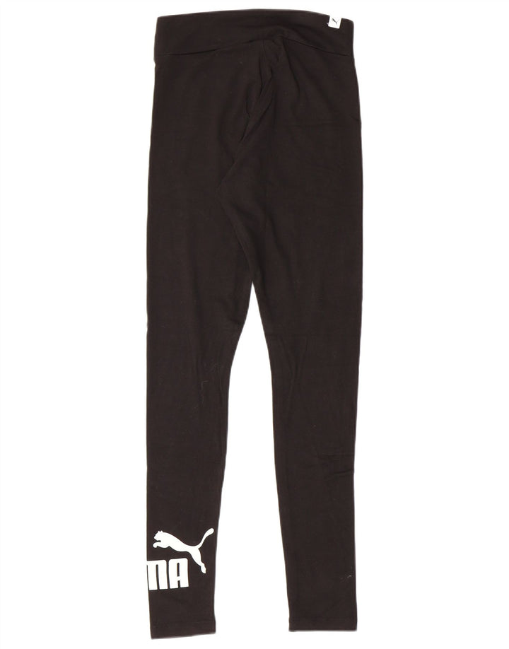 PUMA Womens Graphic Leggings UK 8 Small Black