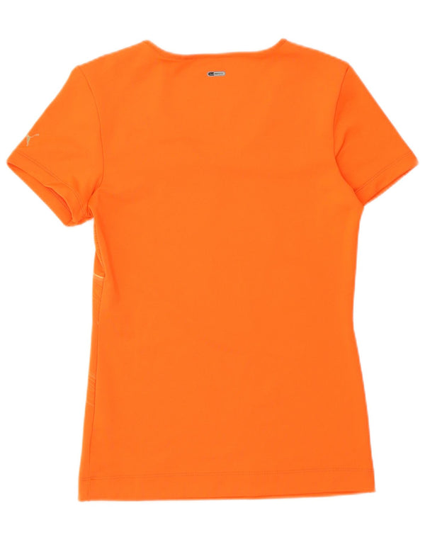 Tricou grafic Puma pentru femei Top UK 8 Small Orange Poliester Sports