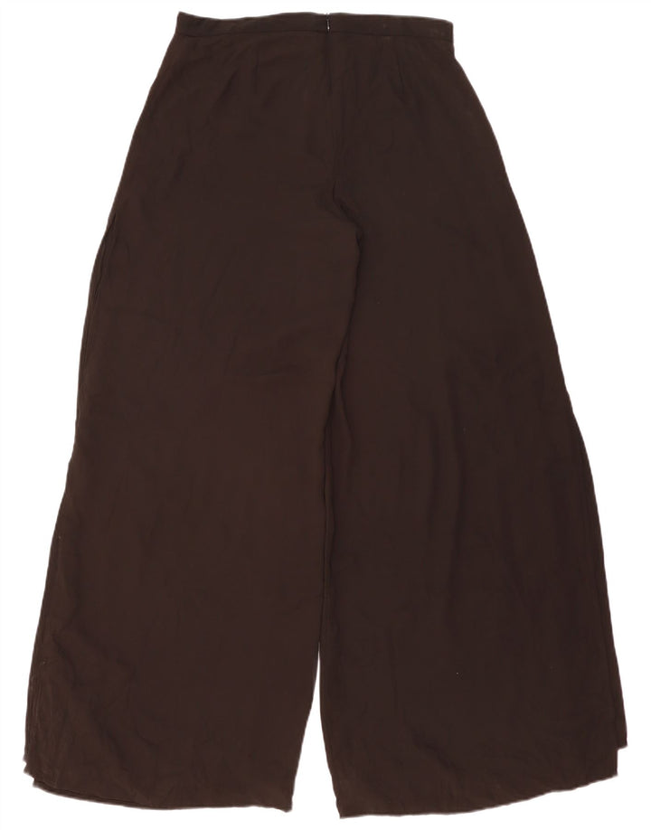Pantaloni casual pentru femei cu picioare largi Zara Mediu L30 L31 Poliester negru