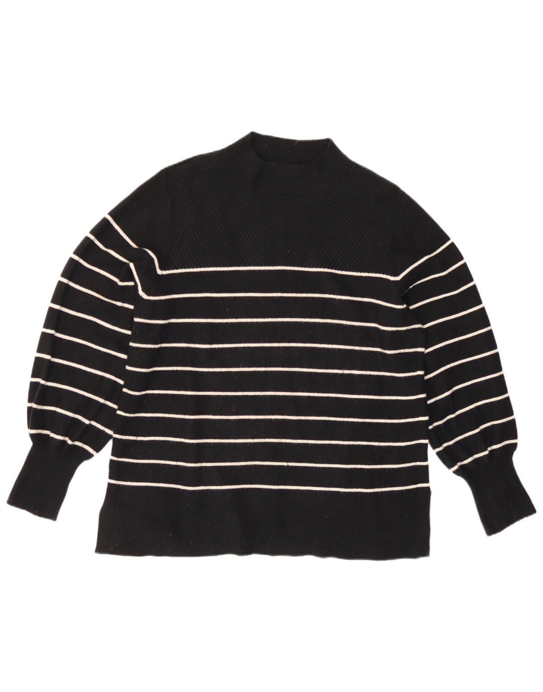 Pulover cu gât țestoasă pentru femei Marks & Spencer UK 16 mare cu dungi negre