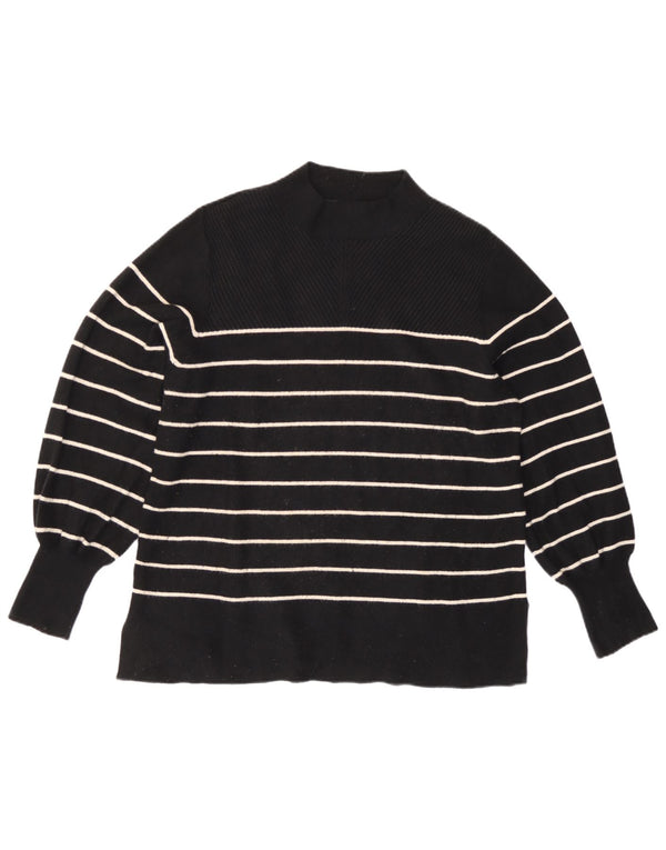 Pulover cu gât țestoasă pentru femei Marks & Spencer UK 16 mare cu dungi negre