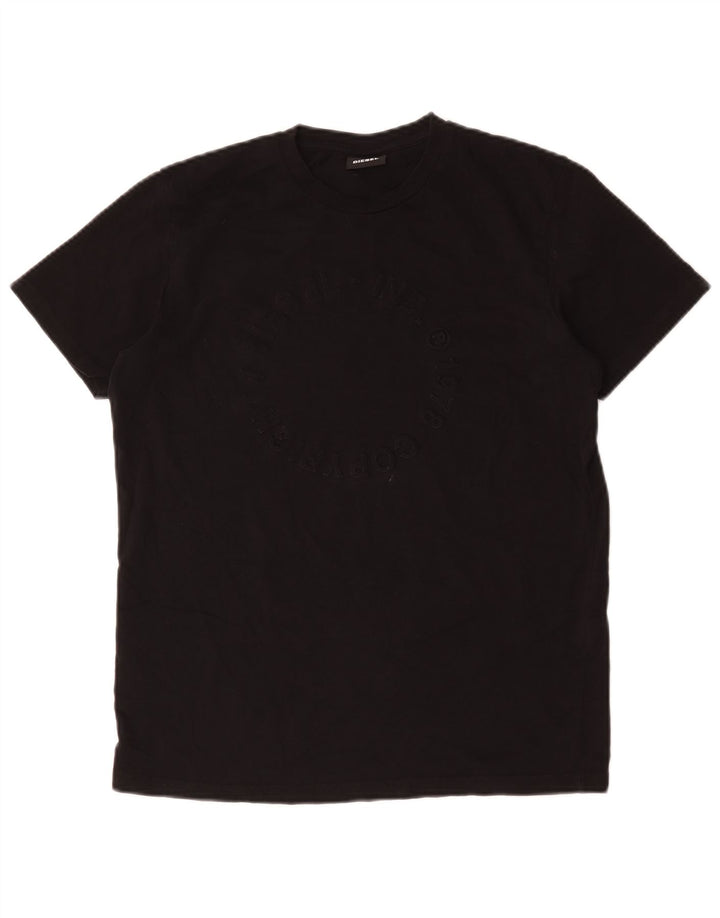 Tricou grafic pentru bărbați Diesel Top Mediu Negru