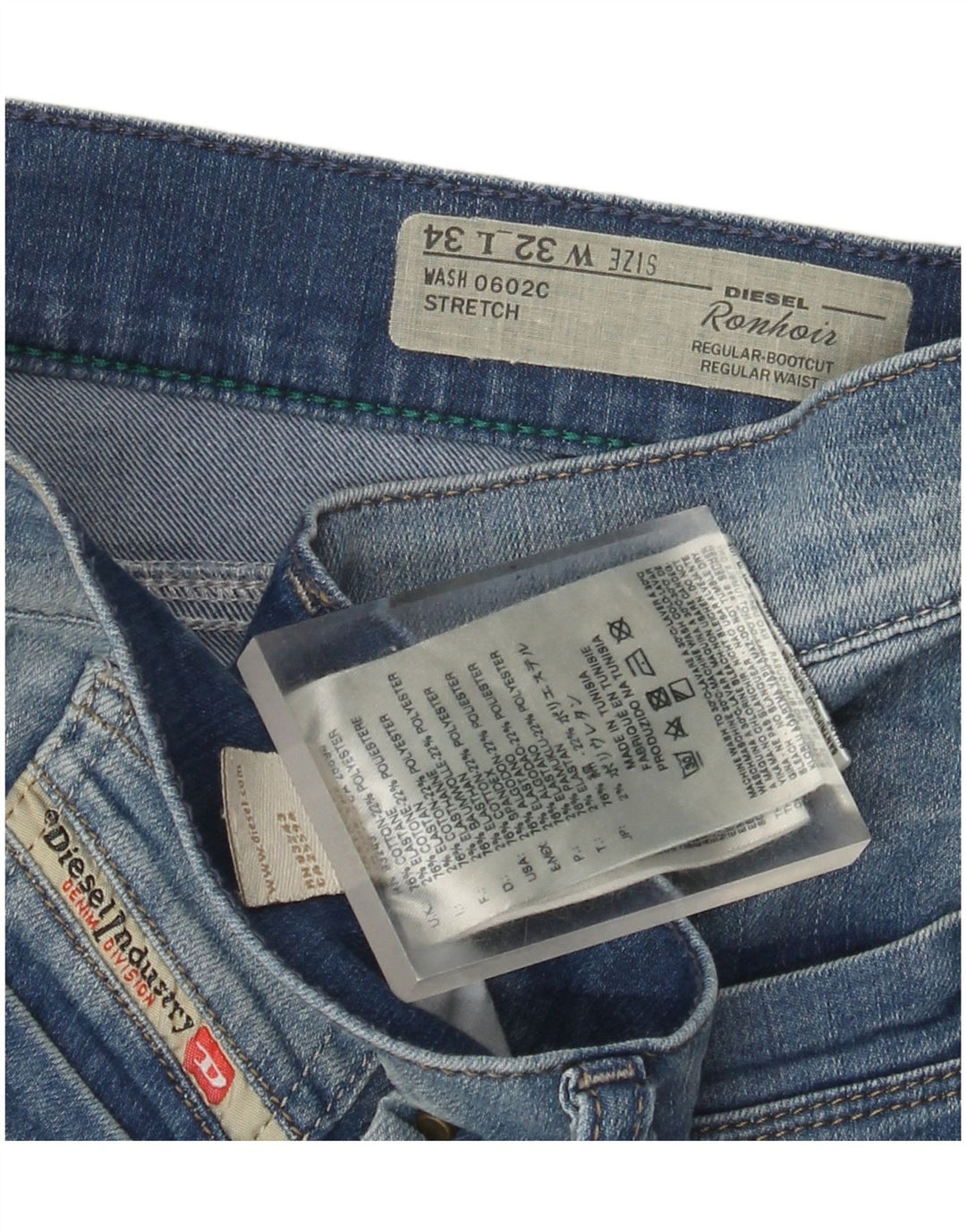 Blugi Diesel Ronhoir Regular Bootcut W32 L34 Bumbac albastru