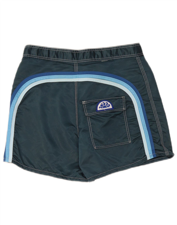 Sundek Pantaloni scurti de înot pentru bărbați, nailon cu dungi mici, bleumarin