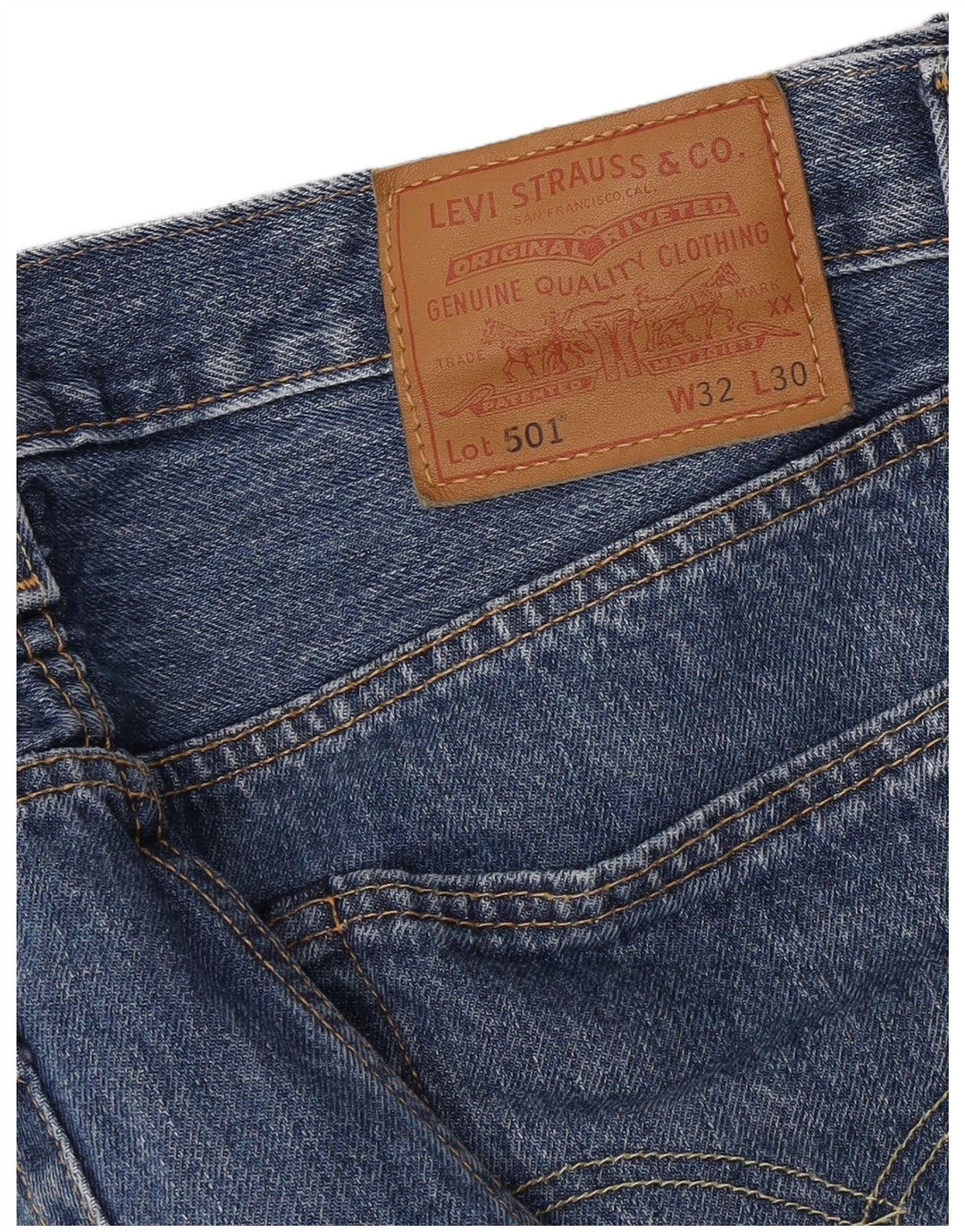Blugi drepti pentru bărbați Levi's 501 W32 L30 albastru