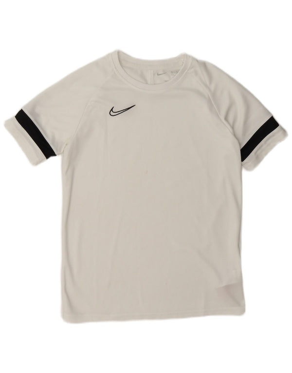 Tricou Nike Dri Fit pentru băieți Top 13-14 ani XL Alb Poliester color bloc