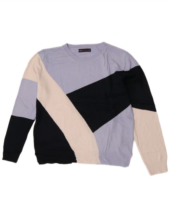 Pulover pentru femei Marks & Spencer cu decolteu cu barca UK 12 Medium Blue