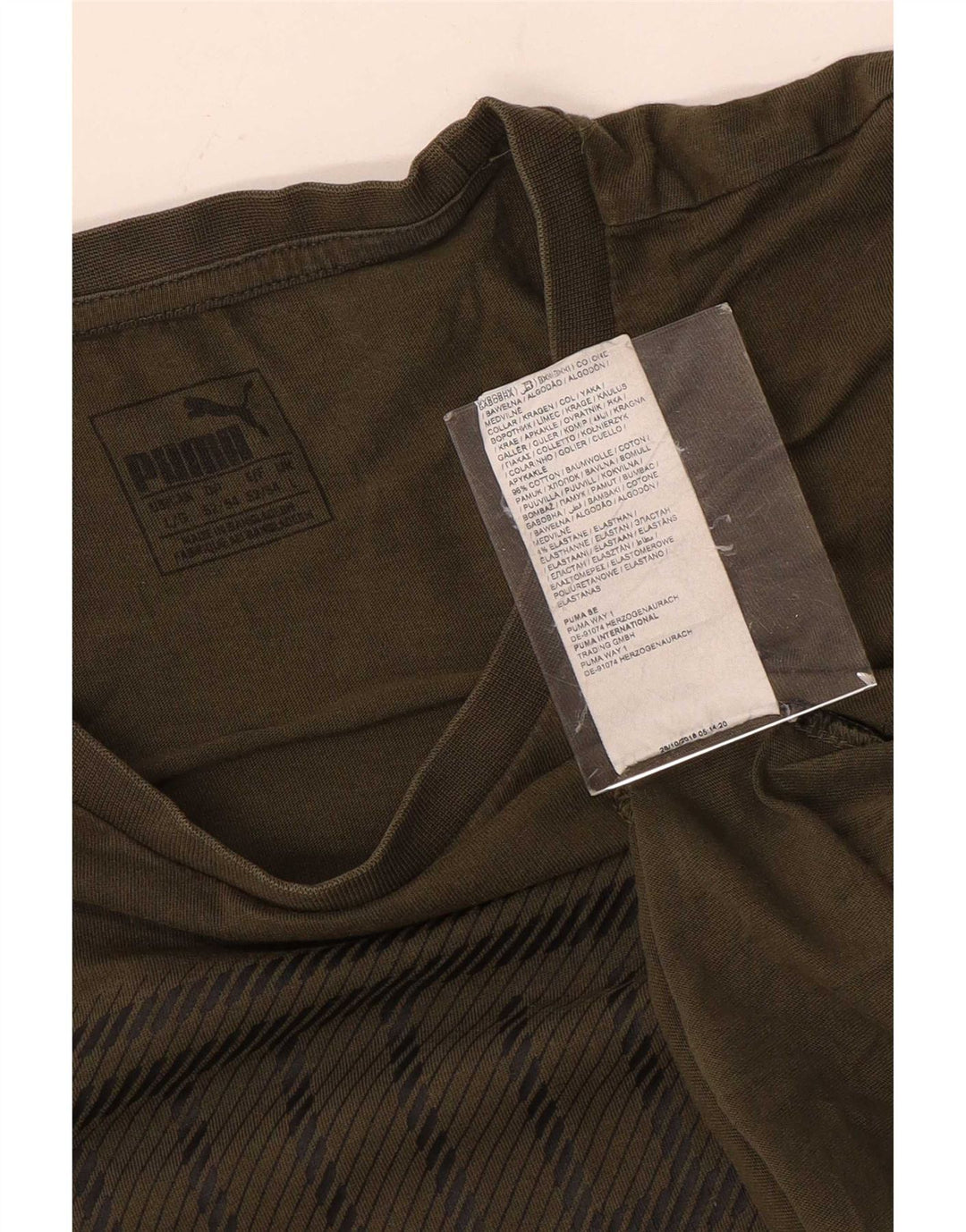Tricou grafic Puma pentru bărbați Top mare din bumbac verde