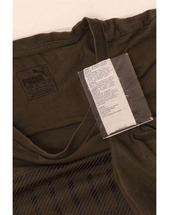 Tricou grafic Puma pentru bărbați Top mare din bumbac verde