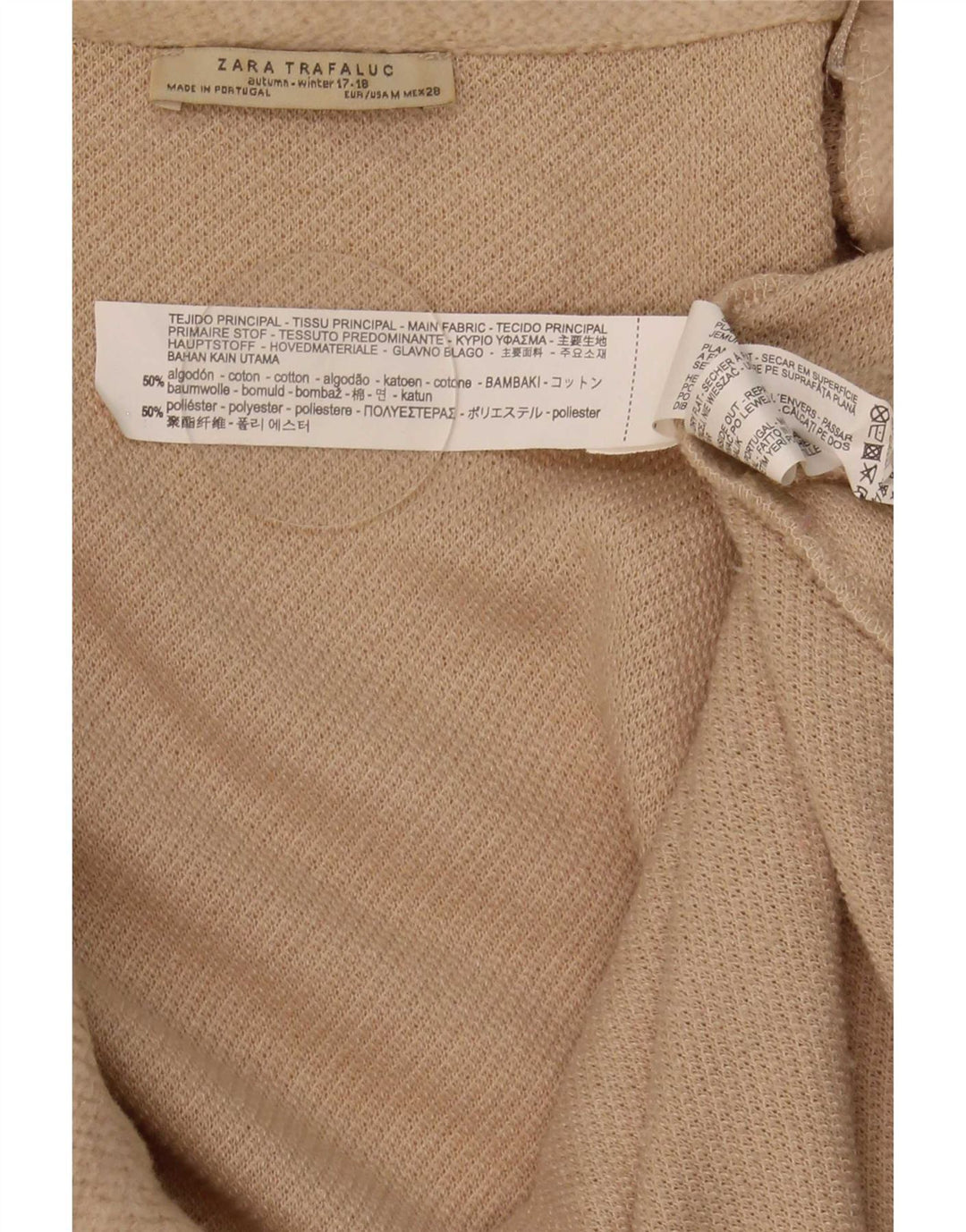 Pulover cardigan supradimensionat pentru femei Zara UK 14 Bej mediu
