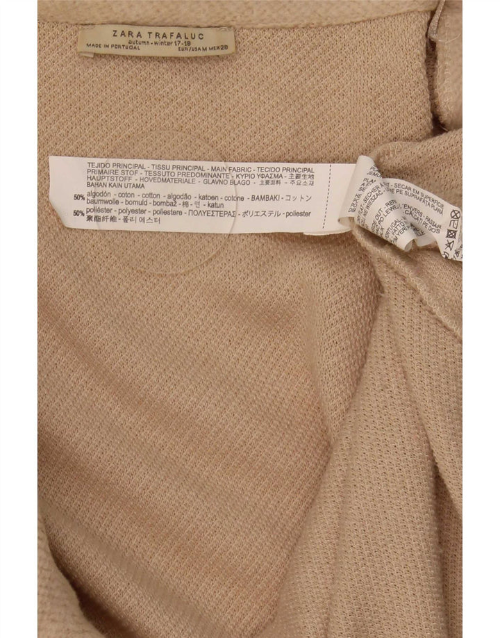 Pulover cardigan supradimensionat pentru femei Zara UK 14 Bej mediu