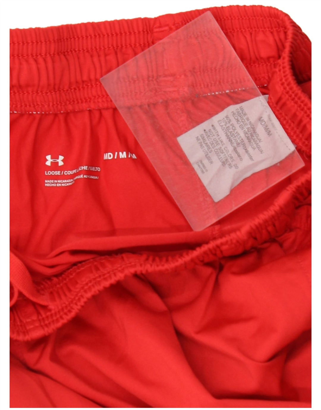 Pantaloni scurți sport pentru bărbați UNDER ARMOUR, roșu mediu, poliester color bloc