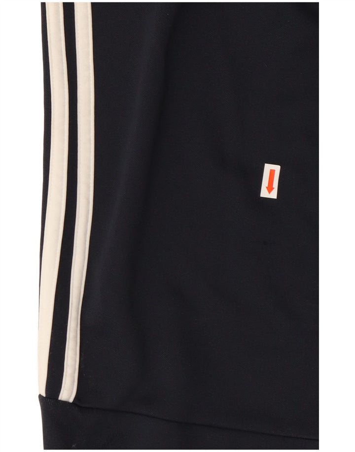 Pantaloni de trening Adidas pentru bărbați, poliester cu dungi medii bleumarin