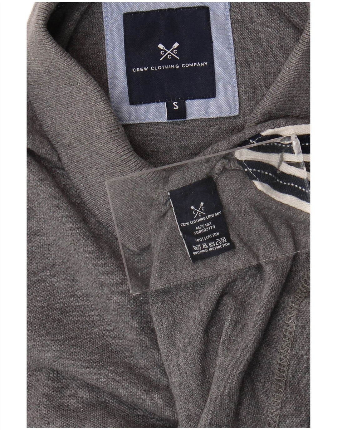 Crew Clothing Tricou polo pentru bărbați Bumbac gri mic